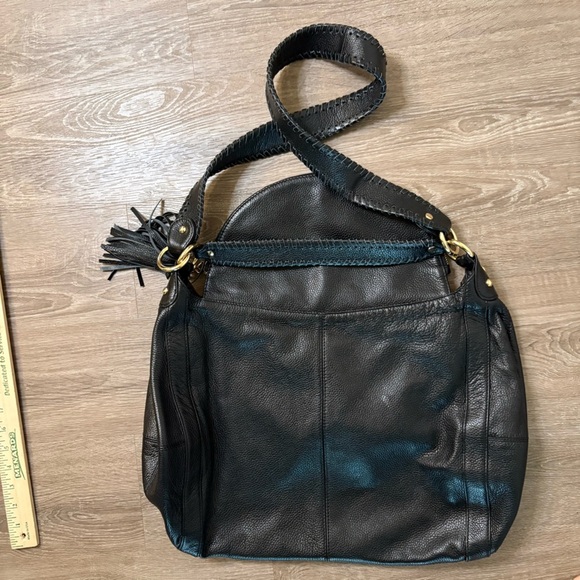 Onna Ehrlich Rachel Hobo Purse New Pebble Black Large Tassel Handbag - Picture 7 of 10